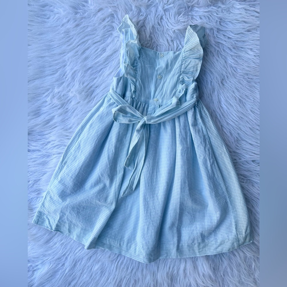 Edgehill Collection Light Blue Ruffled Kids Dress - Picture 4 of 4
